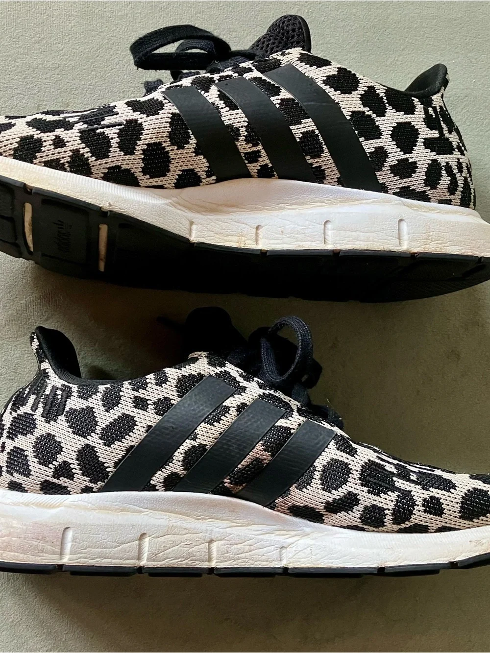 Men’s Adidas Swift Cheetah Print Mesh Shoes
